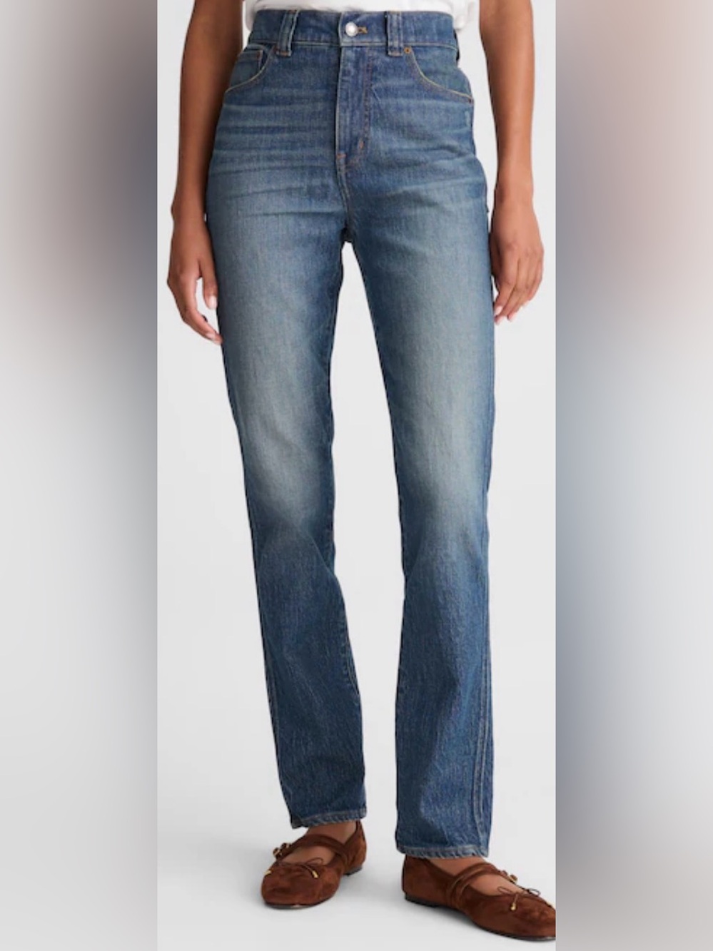 Madewell The Mid-Rise Perfect Vintage Jeans Dark Wash Size 30 Ankle Length EUC